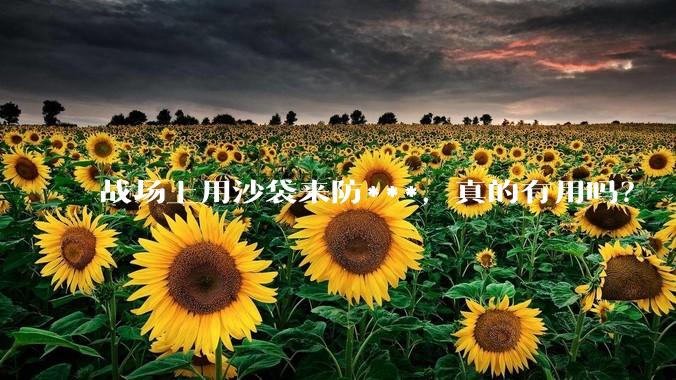 战场上用沙袋来防***，真的有用吗？
