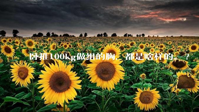 卧推100kg做组的胸，都是啥样的。?